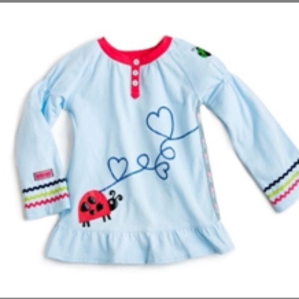 NEVER WORN Girls Ladybug long sleeve top.